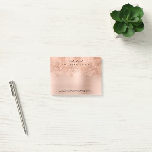 Glitter Blush Roze Rose Gold Powder Minimale Post-it® Notes (Kantoor)