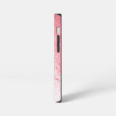 Glitter Blush Roze Roze Goud Monogram Script iPhone Hoesje (Linkerkant)