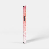 Glitter Blush Roze Roze Goud Monogram Script iPhone Hoesje (Rechterkant)