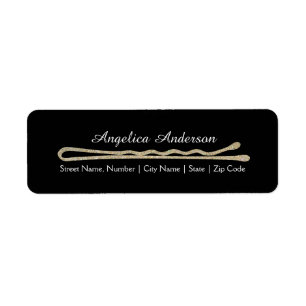 Glitter Bobby Pin Retouradres Label