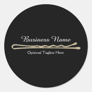 Glitter Bobby Pin Ronde Sticker