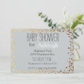 Glitter Bokeh baby shower Kaart (Staand voorkant)