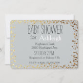 Glitter Bokeh baby shower Kaart (Voorkant)