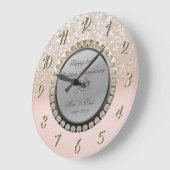 Glitter Bokeh Diamanten 25e Huwelijksverjaardag Grote Klok (Hoek)