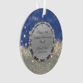 Glitter Bokeh Diamonds 50th Wedding Jubileum Ornament (voorkant)