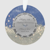 Glitter Bokeh Diamonds 50th Wedding Jubileum Ornament (voorkant)
