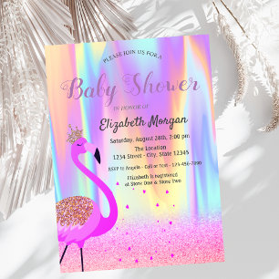 Glitter Bokeh, Flamingo, Ombre Holografisch Kaart
