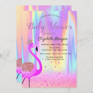 Glitter Bokeh, Flamingo, Ombre Holographic Kaart