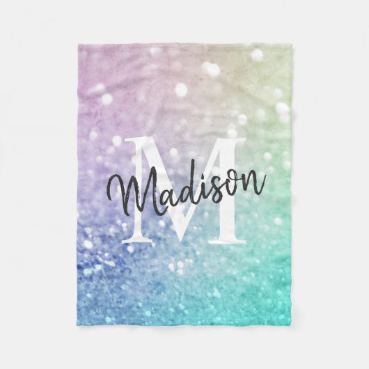 Glitter Bokeh Glamoureuze Elegant Fleece Deken (Voorkant)