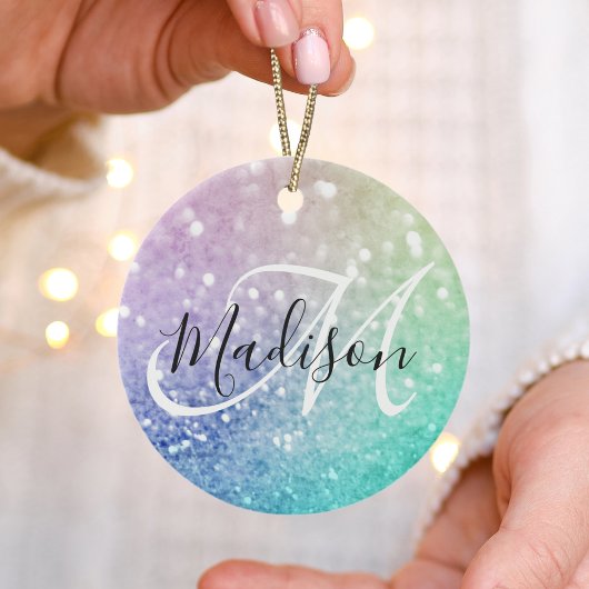 Glitter Bokeh Glamoureuze Elegant Keramisch Ornament