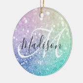 Glitter Bokeh Glamoureuze Elegant Keramisch Ornament (Links)