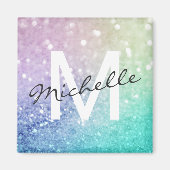 Glitter Bokeh Glamoureuze Elegant Magneet (Voorkant)