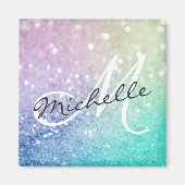 Glitter Bokeh Glamoureuze Elegant Magneet (Voorkant)