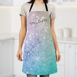 Glitter Bokeh Glamoureuze Elegant Schort<br><div class="desc">U kunt dit elegante kleurrijke bokglitterpatroon eenvoudig personaliseren met uw eigen naam en/of monogram.</div>