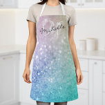 Glitter Bokeh Glamoureuze Elegant Schort<br><div class="desc">U kunt dit elegante kleurrijke bokglitterpatroon eenvoudig personaliseren met uw eigen naam en/of monogram.</div>
