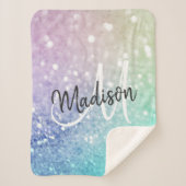 Glitter Bokeh Glamoureuze Elegant Sherpa Deken (Voorkant)