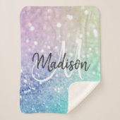 Glitter Bokeh Glamoureuze Elegant Sherpa Deken (Voorkant)