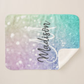 Glitter Bokeh Glamoureuze Elegant Sherpa Deken (Voorkant (horizontaal))