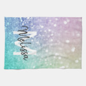 Glitter Bokeh Glamoureuze Elegant Theedoek (Horizontaal)