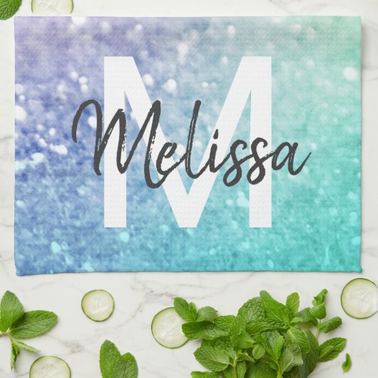 Glitter Bokeh Glamoureuze Elegant Theedoek (Gevouwen)