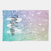 Glitter Bokeh Glamoureuze Elegant Theedoek (Horizontaal)