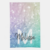 Glitter Bokeh Glamoureuze Elegant Theedoek (Verticaal)
