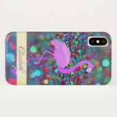 Glitter Bokeh Gold Confetti, gepersonaliseerd Case-Mate iPhone Case (Achterkant (horizontaal))