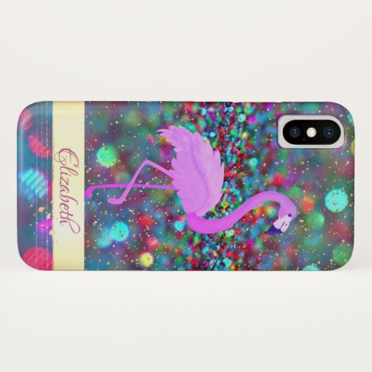 Glitter Bokeh Gold Confetti, gepersonaliseerd Case-Mate iPhone Case (Achterkant (horizontaal))