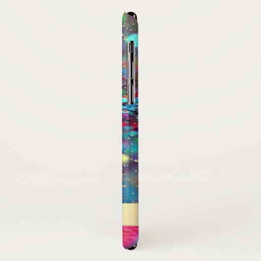 Glitter Bokeh Gold Confetti, gepersonaliseerd Case-Mate iPhone Case (Achterkant/links)