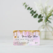 Glitter Bokeh Gold Drivers Creditcard Loyalty Card Visitekaartje (Staand voorkant)