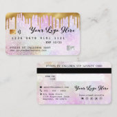 Glitter Bokeh Gold Drivers Creditcard Loyalty Card Visitekaartje (Voorkant / Achterkant)