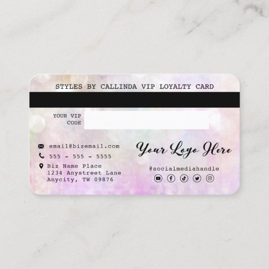 Glitter Bokeh Gold Drivers Creditcard Loyalty Card Visitekaartje (Achterkant)