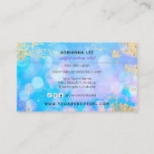 Glitter Bokeh MUA Beauty Salon Makeup Artist Busi Visitekaartje (Achterkant)