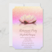 Glitter Bokeh Ombre Lotus Retirement Kaart (Voorkant)