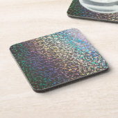 Glitter bokeh sparkle print bier onderzetter (Linkerzijde)