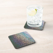 Glitter bokeh sparkle print bier onderzetter (Rechterzijde)