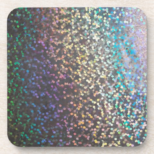 Glitter bokeh sparkle print bier onderzetter (Voorkant)