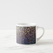 Glitter bokeh sparkle print espresso kop (Rechts)