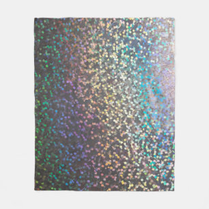 Glitter bokeh sparkle print fleece deken