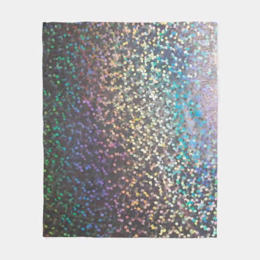 Glitter bokeh sparkle print fleece deken (Voorkant)