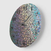 Glitter bokeh sparkle print grote klok (Hoek)