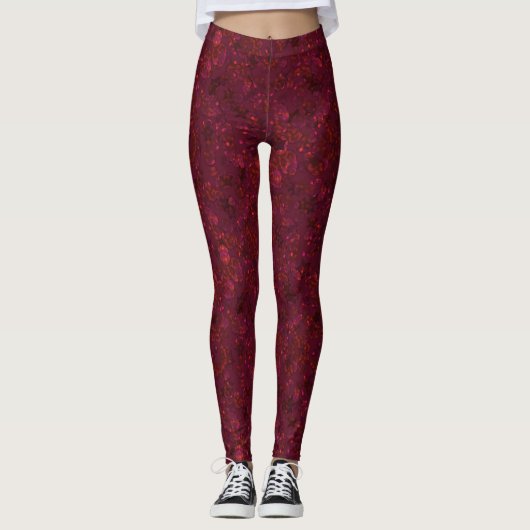 Glitter bokeh sparkle print leggings (Voorkant)