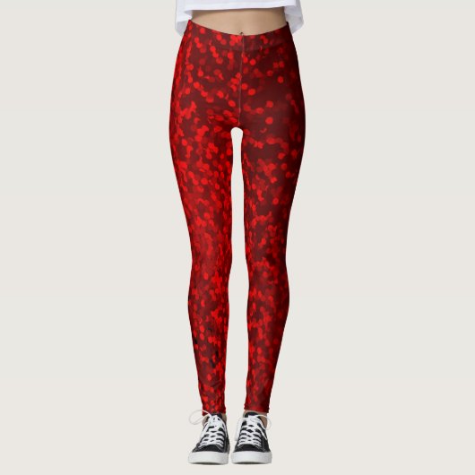 Glitter bokeh sparkle print leggings (Voorkant)