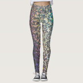 Glitter bokeh sparkle print leggings (Voorkant)