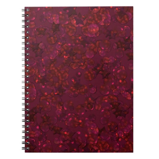 Glitter bokeh sparkle print notitieboek (Voorkant)