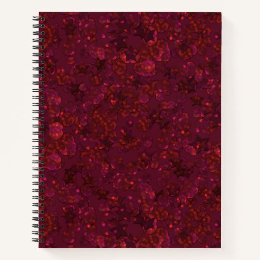 Glitter bokeh sparkle print notitieboek (Voorkant)