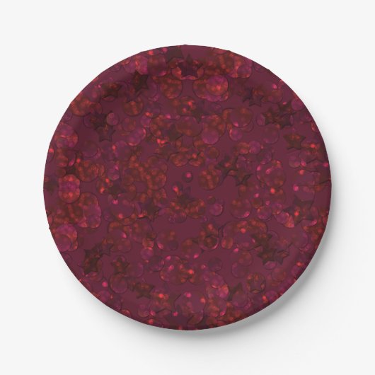 Glitter bokeh sparkle print papieren bordje (Voorkant)
