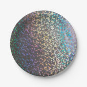 Glitter bokeh sparkle print papieren bordje (Voorkant)