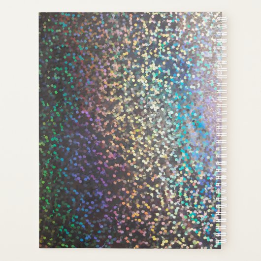 Glitter bokeh sparkle print planner (Achterkant)