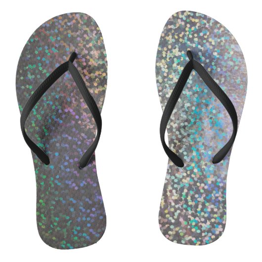 Glitter bokeh sparkle print teenslippers (Voetbed)